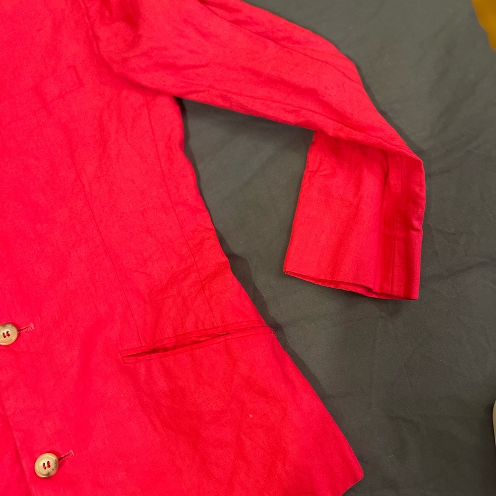 Ralph Lauren Vibrant Pink linen Blazer - Picture 2 of 6